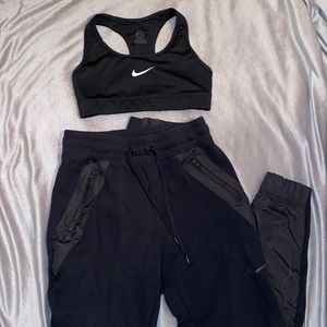 Nike joggers and sports bra set